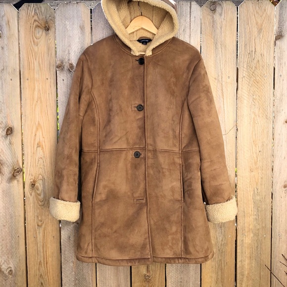 lands end shearling coat